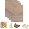 SCULPFUN 4 Stück Schwarznuss-Sperrholzplatten, 3 mm dicke Sperrholzplatte 30 cm * 20 cm unbehandeltes Holz für Bastelarbeiten, Lasergravur und Schnitt