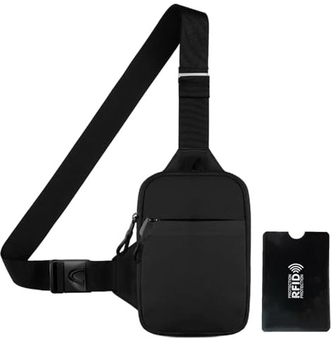 Zonoori Travel Sling Crossover Bag Herren Umhangestachsche Men, Brusttasche Herren Klein Seitentasche, Kleine Crossbody Schultertasche Umhängetasche