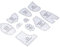 Teddybär-Schnittmuster, DIY Wiederverwendbares Acryl-Bär-Schnittmuster-Set, 10-teilig für Zuhause (150.00)