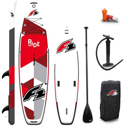 F2 SUP Stand Up Paddle Board Ride WS 10'5''/11'5 wählbar Rot