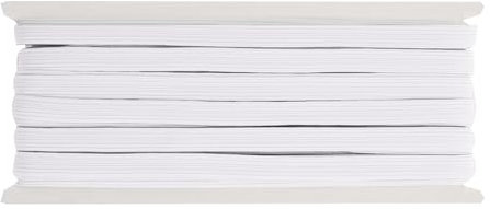 DHAIQC Gummiband Weiß 10mm, 18 Meter Gummibänder zum Nähen Gummilitze Elastisches Band für Hosengummi DIY DIY Handwerk Stoffe zum Nahen (Weiß, 10mm)