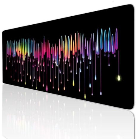 Tapis de Souris XXL Gamer 140x60x0.4cmTapis Souris Symmetry Tapis Gaming Grand Tapis de Bureau Base en Caoutchouc Antidérapante, sous Main Bureau à Bords Cousus pour Gamer Ordinateur PC Bureau 3-850
