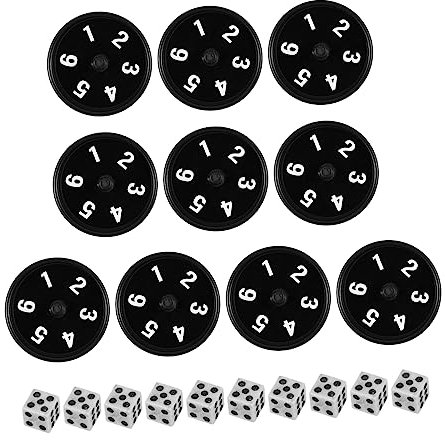 ERINGOGO 10 Satz Prophezeiung Oben Kreativer Kreisel Plastik Black