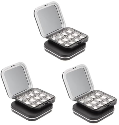 Ipetboom 3 Sätze Lidschatten-rouge-highlighter-box Nackte Lidschatten-palette Set Zur Herstellung Von Lidschatten Schmink Kosmetikaufbewahrungsboxen Magnet 2 Stück * 3