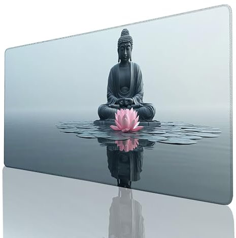 Mouse Pad Large Mouse Mat Gaming Mousepad, Grey Mouse Pad 900x400x3mm, Waterproof Anti-Slip Rubber Base Desk Mat Large xxl Mouse Pad, Improve speed accuracy Desk Pad Keyboard Mat Laptop Zen 50-H-T