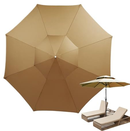Parasol de terrasse, parasol de marché, parasol robuste, coupe-vent, résistant aux UV, protection contre la pluie, pour table, piscine, balcon, jardin, pique-nique, plage, porche, cour, multicolore, 3