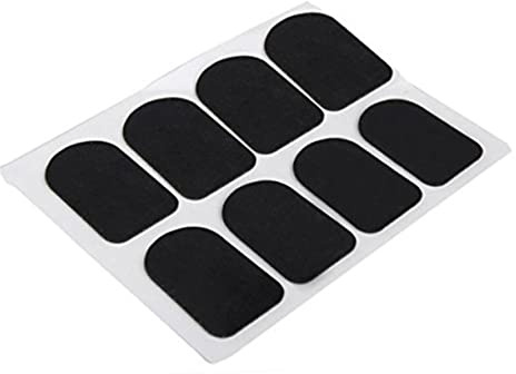 Schwarze Klarinetten Mundstück Flicken aus Silikon | Trompete und Klarinette, Bequeme Zahnauflage, Vibrationen, 8 Stück Pack, Robustes Material