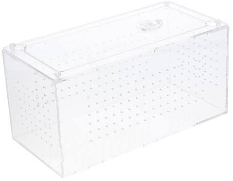 Toyvian Transparente Belüftete Reptilienbox aus Robustem Acryl Multifunktionaler Terrarienkäfig für Schlangen Frösche und Kleintiere im Haushalt