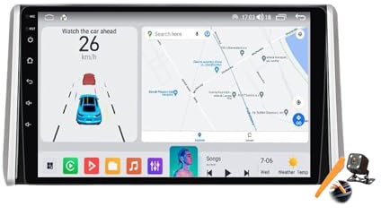M6 pro1,YLOXFW Android 15.0 Navi 2 DIN Stereo Ersatz für RAV4 2018-2020 Autoradio Sat GPS Navigation 10 Zoll Cartablet DVD Multimedia Player FM BT Receiver mit Android Auto Carplay