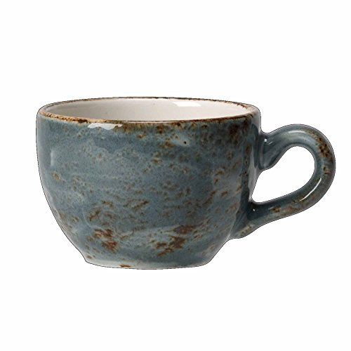 Steelite Craft Blue Low Cup 12oz / 340ml - Set of 6 - Rustic Tea and Coffee Service, Mugs, Cups