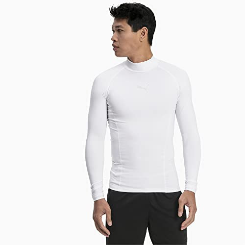 PUMA Herren Liga Baselayer Tee Ls Warm T-shirt, Puma White, M EU