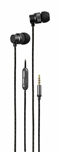 Vivanco 37619 Kopfhörer mit Kabel und In-Ear-Mikrofon, Lautstärkeregler, inkl. Ohrpolster