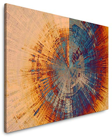 Paul Sinus Art Abstraktes Gemälde 150 x 100 cm Inspirierende Fotokunst in Museums-Qualität für Ihr Zuhause als Wandbild auf Leinwand in XXL Format