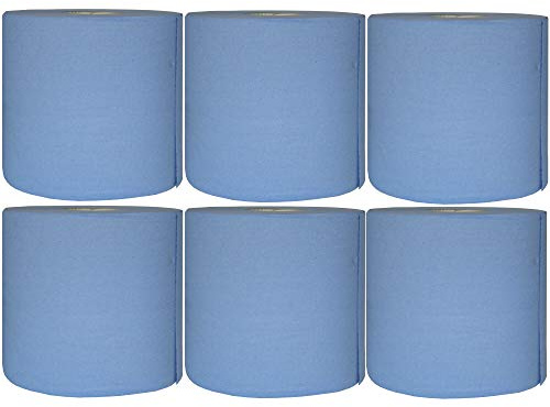 Putzpapierrolle Blau 22 x 38cm 2-lagig 6er-Pack | ca. 110m/Rolle, R125