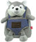 PERLETTI Kuscheltier Rucksack Husky Plüsch Abnehmbar Weich für Kleinkinder - Kinderrucksack Plüschtier Hort Kindergarten Baby Kinder 3 4 5 Jahren - Plüschspielzeug Kindertasche - 22x25x3 cm (Husky)