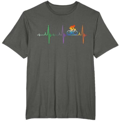 Heartbeat Cycling Bicycle Retro Vintage Cyclist Bike Riding T-Shirt