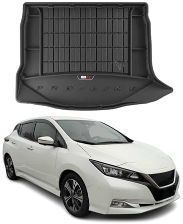 OMAC Gummi Kofferraumwanne kompatibel mit Nissan Leaf 2018-2025 TPE Laderaumwanne Schwarz