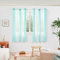 Deconovo Transparente Vorhänge mit Ösen, Stores Gardinen für Wohnzimmer, Voile Gardinen in Leinenoptik Nadelstreifen, 183x140 cm(HöhexBreite), Türkis, 2er Set