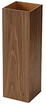 Siunwdiy Regenschirmständer Holz, quadratischer Walnuss-Regenschirm-Ständer, mit Tropfablage, Geeignet für Vordertür-Eingangsflur Speicherstärkhalterung,Braun