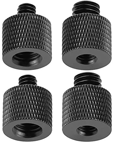 4 Stück 3/8 auf 1/4 Stativ Adapter für Kamerastative, Lautsprecher, Stativ, Mikrofonständer Frgyee
