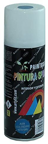 Montoro - Bote de Pintura en Spray Azul Oscuro A09 200 ml, válido para Multitud de Superficies de Interior y Exterior