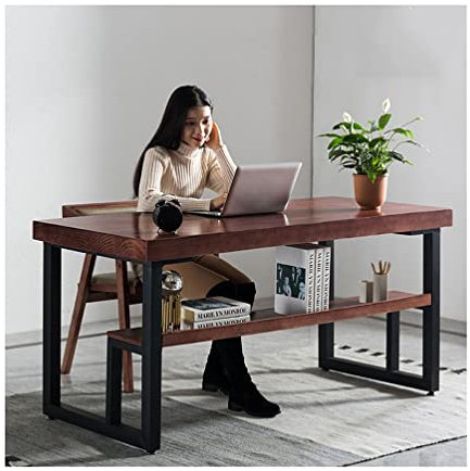 Computertisch Home-Office-Schreibtisch Aus Massivem Altholz, Bürotisch des Besprechungsraumleiters, Besprechungstisch, Schlafzimmer-Spieltisch Im Industriestil (Size : 200x80x75cm)