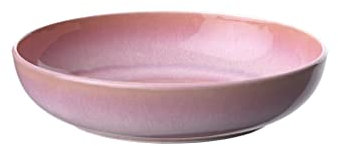 like. by Villeroy & Boch – Perlemor Assiette À Pâtes Rose Pâle, Garanti Lave-Vaisselle, Compatible Micro-Ondes, Bol, Porcelaine Haut De Gamme
