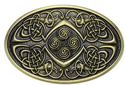 VGOL Boucle de Ceinture Vintage en Métal Ovale Hommes Fermoir de Ceinture Attache de Ceinture pour 3.8cm à 4cm Largeur Ceinture Hommes Accessoires Remplacement, Bronze