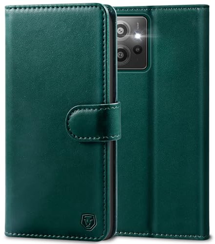 Handyhülle für Xiaomi Redmi Note 12 Hülle PU Leder Klapphülle Redmi Note 12 Brieftasche Kartenfach Ständer Magnet Handytasche Case Schutzhülle für Redmi Note 12/ Xiaomi Poco X5 - Grün