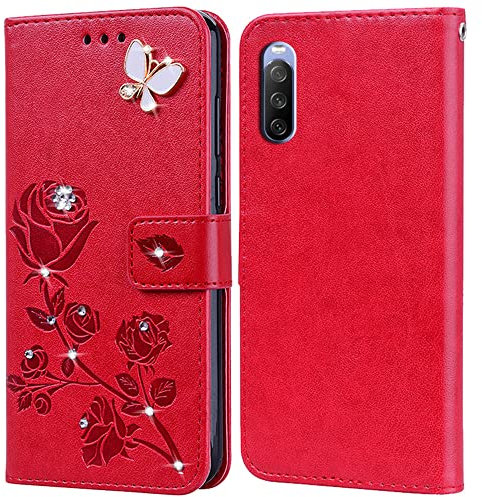 BIIULHCI Mobile Phone Case for Sony Xperia 10 III PU Leather Flip Wallet Mobile Phone Case Cover for Sony Xperia 10 III