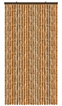 BIANCHERIAWEB Tenda Antimosca Antirumore Caduta Pannello Porta Finestra Casa in Ciniglia 120x230 Bronzo