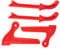 schiebestock,Tischkreissäge Zubehör,Schiebestock Für Tischkreissäge,Schiebestock,Push Stick,Push Block,Bandsaw Push Stick,Table Saw Push Stick,Timber Push Stick 4Pcs Safety Plastic Woodworking Protect