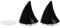 Motorradhelm Horn Helm-Dekoration Demon Horn Devil Motorradhelm mit Saugnapf Dekoration für Motorrad Fahrrad Kopfbedeckungen Zubehör (Schwarz)