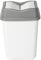 URBNLIVING 10L/20L/30L/50L Plastic Waste Management Recycling Bin Trash Can Dustbin with Butterfly Lid for Office, Kitchen and Bathroom (20L Grey/White)