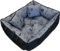 Dogs4Life Hundebett XXL | Groß, Mittelgroß, Klein | Hundekissen | Outdoor | Wasserabweisend | (M 100x75cm, Schwarze Pfoten)