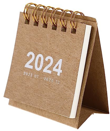 MAGICLULU Desktop Stehender Kalender Praktischer Tischkalender Für Büro Und Zuhause Mini-format Robustem Kraftpapier Für Ihre Planung Und Organisation