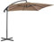 Camerina Ampelschirm mit Stahlmast 250 x 250 cm Taupe Sonnenschirm Im Freien