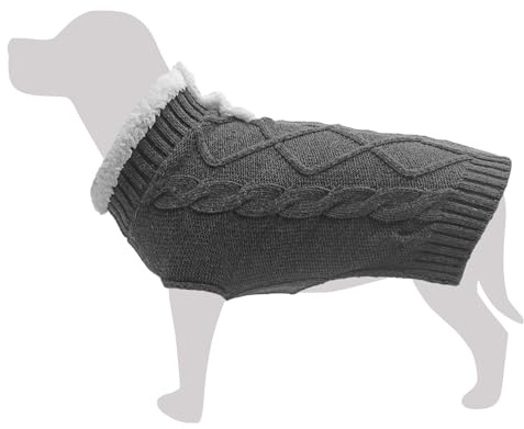 Arquivet Hundepullover Moncayo Schwarz Weiß Kragen L 35cm Kälteschutz Hundepullover