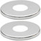 2 x 26mm G3/4 Chrome Tap Shower Pipe Cover High Collar Steel