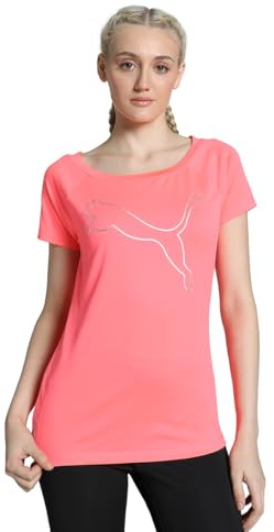 PUMA Unisex Train Favorite Jersey Cat Tee T-Shirts, Sunset Glow, S EU