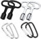 DGHOME 4Pcs Metal Triangle Key with 4Pcs Keychain, Meter Box Key, Gas Meter Box Key, Triangular Spanner Key for Gas Water Electric Meter Box Cabinet Elevator Door