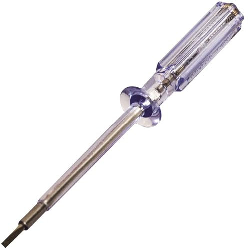 7 Inch Professional Mains Tester Circuit Test Screw Driver Electrical Voltage 200-250 VAC Electrician Transparent Handle Insulated & Certified DIY Hand Tools UK FREE P&P
