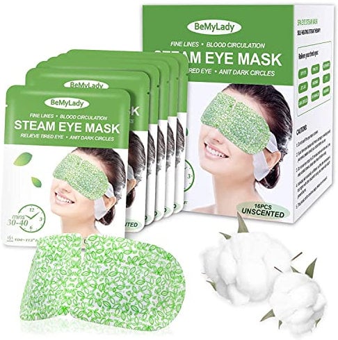 BeMyLady Augenmaske Wärmend Schlafmaske16Pcs Dampf Augen Maske für Augenermüdung Augenringe, Migräne, lidrandpflege, Entspannung für die Augen und den Kärper(Unparfümiert)