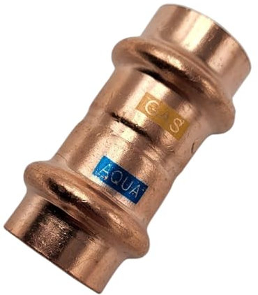 zbs24 Pressfittings Kupfer, Muffe 22mm (1 Stück), mit Dichtungen für Trinkwasser und Gasleitungen, V-Press Kontur, DVGW geprüft