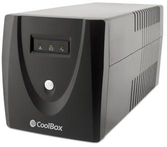 CoolBox Guardian 3 1000VA USV Unterbrechungsfreie Stromversorgung USV Leistung 1000 VA / 600 W mit Vier Schuko-Steckdosen, LED-Anzeigen und Tonanzeigen, Steuerungssoftware, Schwarz