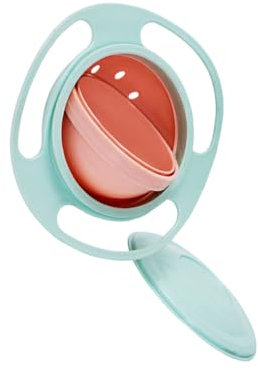 Guangcailun Bol gyroscopique Facile à Nettoyer et Lavable pour Les Parents occupés, Bol gyroscopique Universel en PP, Bol Rotatif Pratique, sans déversement, Vert Clair