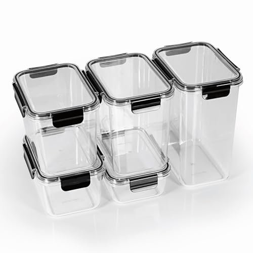 GOURMETmaxx Frischhaltedosen in verschiedenen Größen 5er-Set | Tropfsicher, langlebig und perfekt für jedes Lebensmittel | Geeignet für den Gefrierschrank und die Spülmaschine