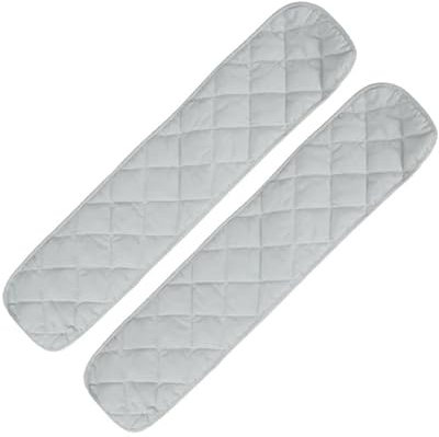 LNNXSZ Bettkantenschutz für Kinderbetten 2 Stücke Baumwolle Krippe Schutz Wrap Rand Anti-Biss Einfarbig Bett Zaun Leitplanke Schiene Abdeckung Sicher Zahnen Schutz (Color : Gray-60cm)