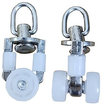 Alipis 40pcs Curtain Track Gliders Double Wheel Carriers Rolling Track Runners Smooth Sliding for Windows Bedrooms