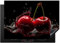KitchenYeah© Copri Piano Induzione 75x52 cm Cucina Coprifornelli Copertura Protezione Cottura Tutto per la Cucina Ciliegie - Rosso - Frutta - Acqua - Nero
